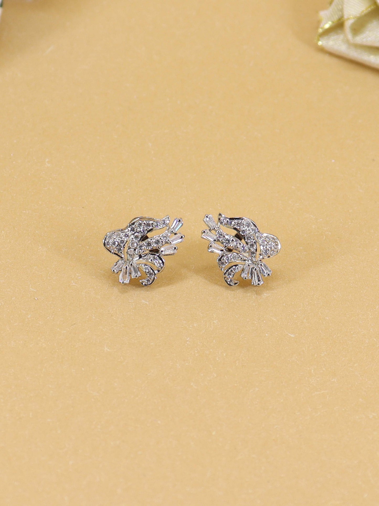 Tops Studded With Zircon In 925 Silver.