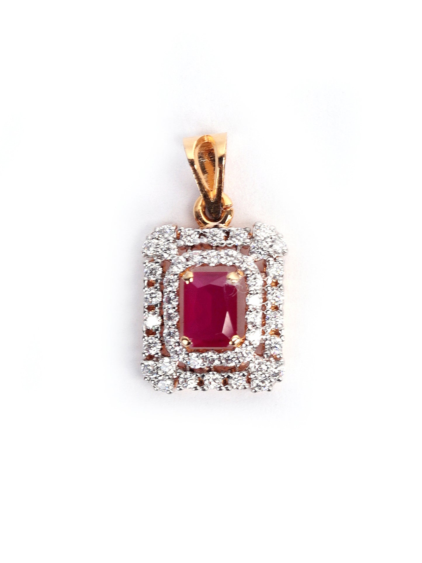 Locket Tops Studded With Chatham In 925 Silver.