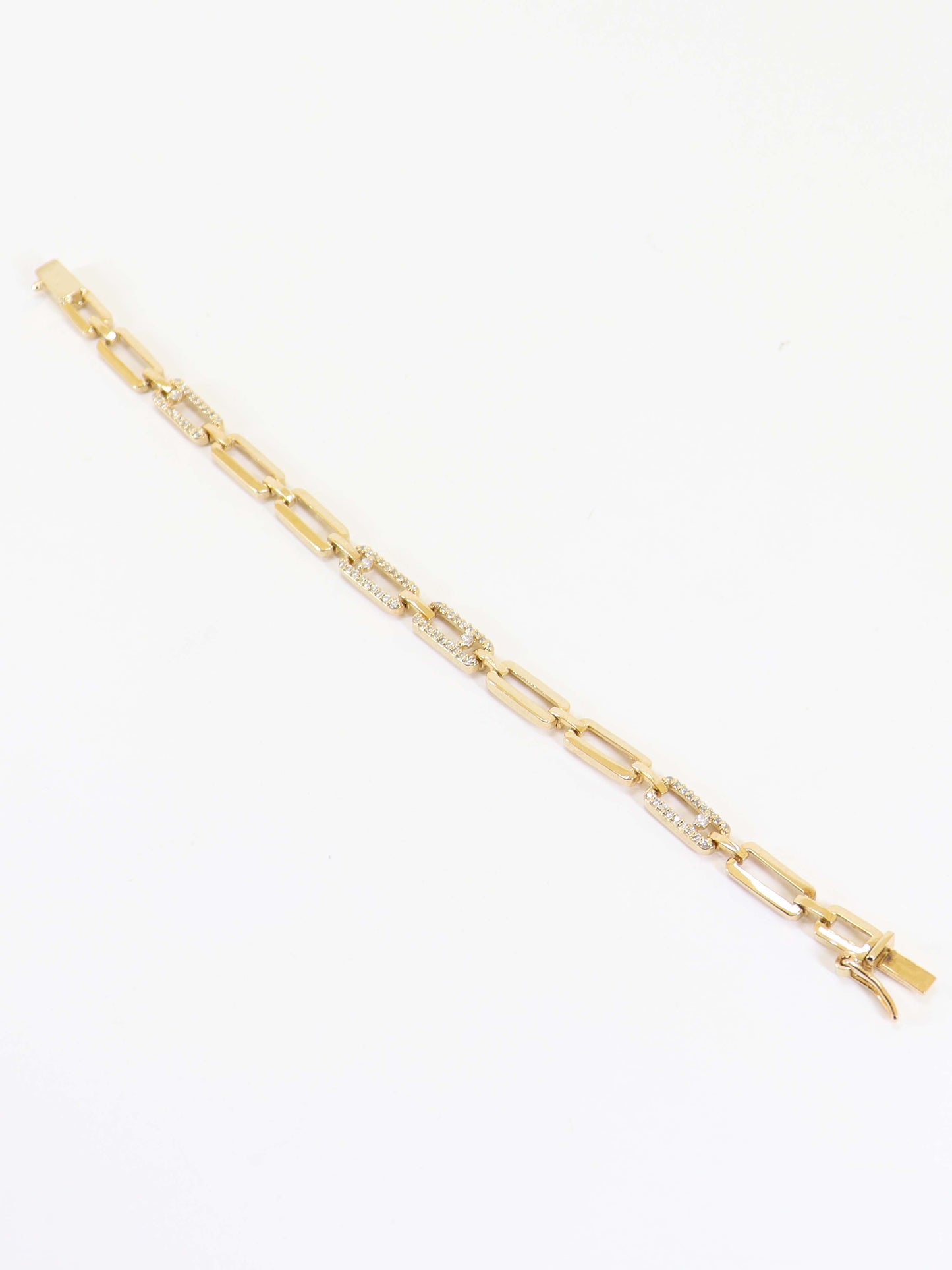 Bracelet Studded With Zircons In 925 Silver.