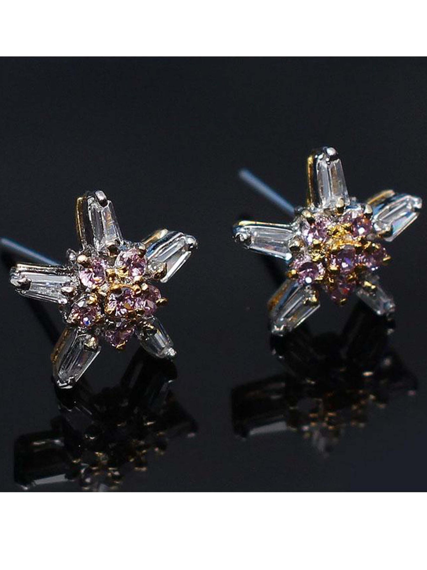Tops With Purple Stones In 925 Silver.