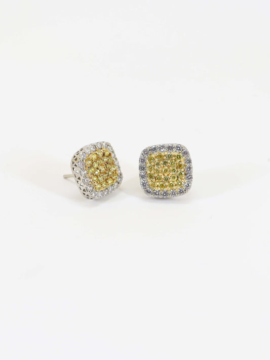 Tops With Zircon And Yellow Zircon In 925 Silver.