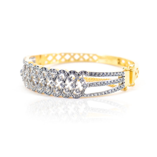 Diamond Style Bracelet In 925 Silver.