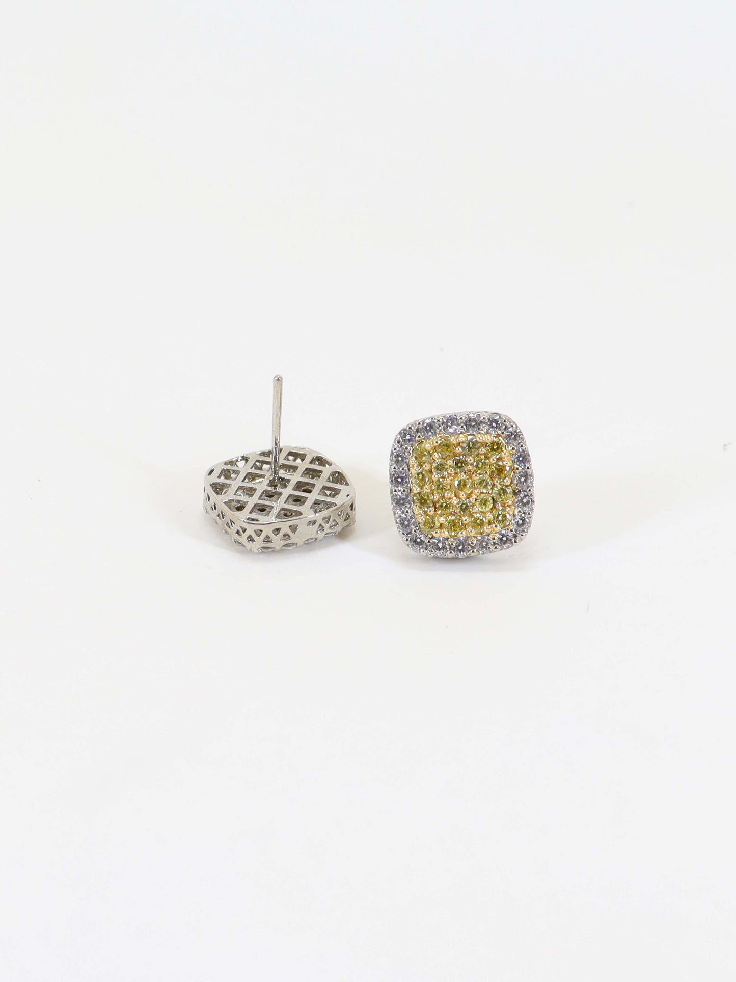 Tops With Zircon And Yellow Zircon In 925 Silver.