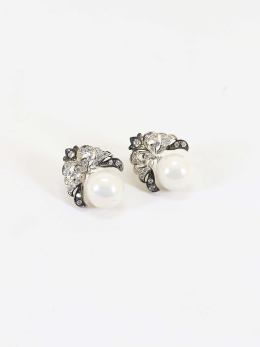 Tops With Zircons And Pearls In 925 Silver.