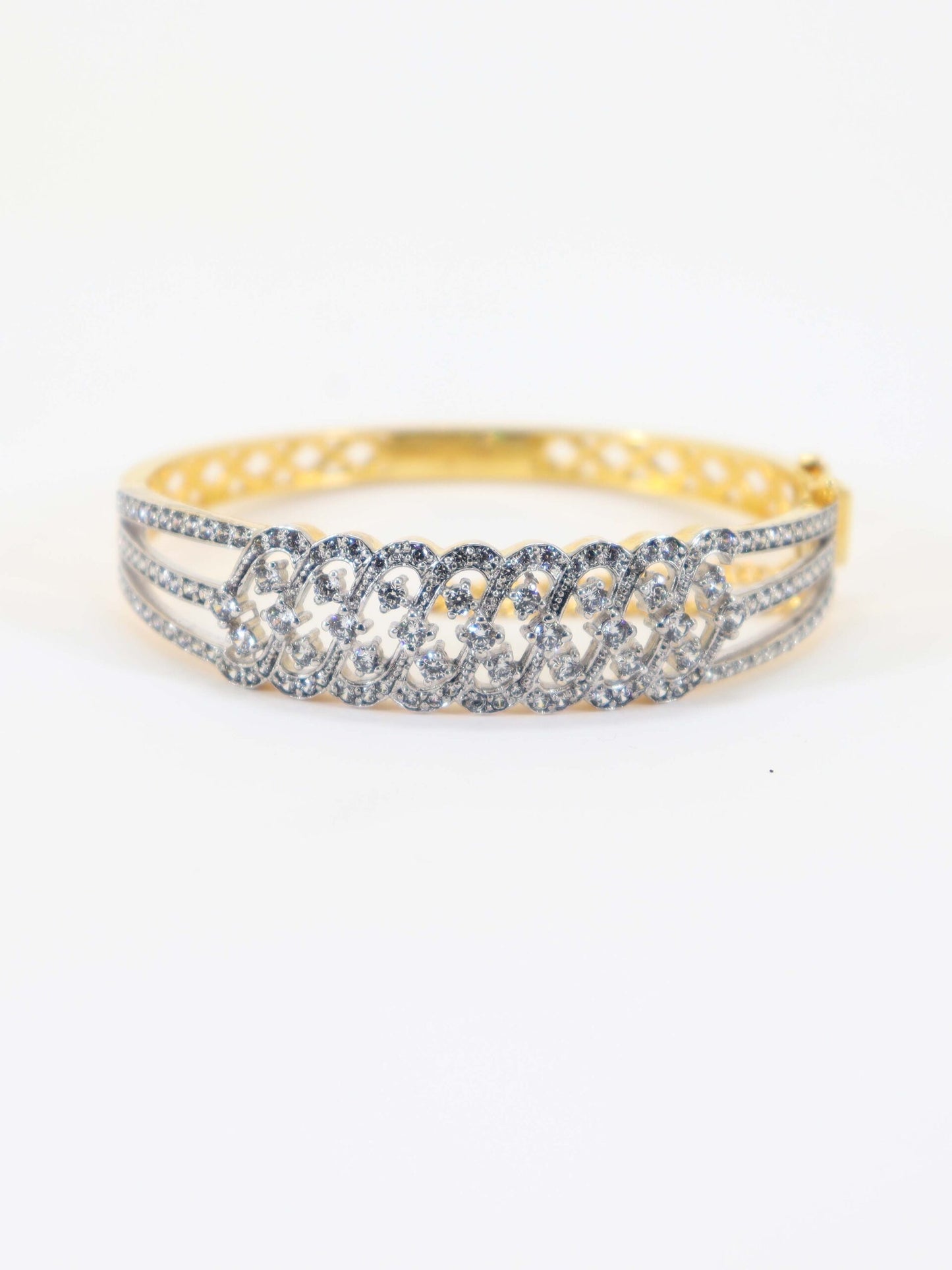 Diamond Style Bracelet In 925 Silver.